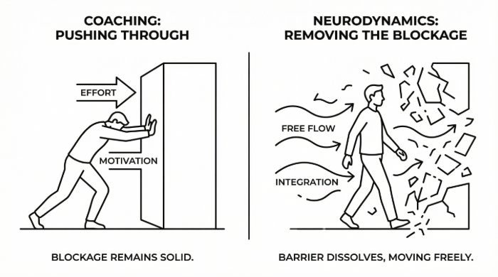 Нейродинамика vs Коучинг: Почему мотивация не работает, когда есть блок